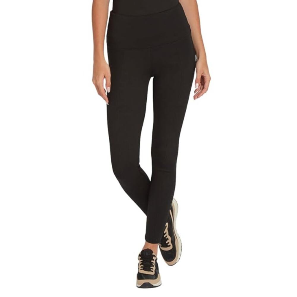 Lysse Women's Black 360 Smoothing Waistband Center Seam Ponte Leggings Size 3X
